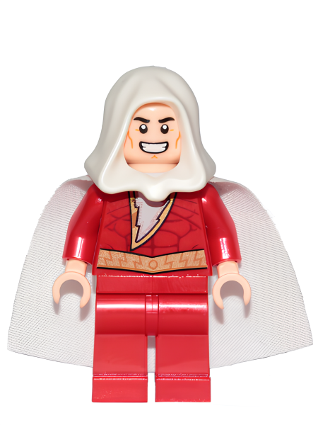 Минифигурка Lego Super Heroes Shazam - White Hood, Shiny Starched Cape sh0592a U